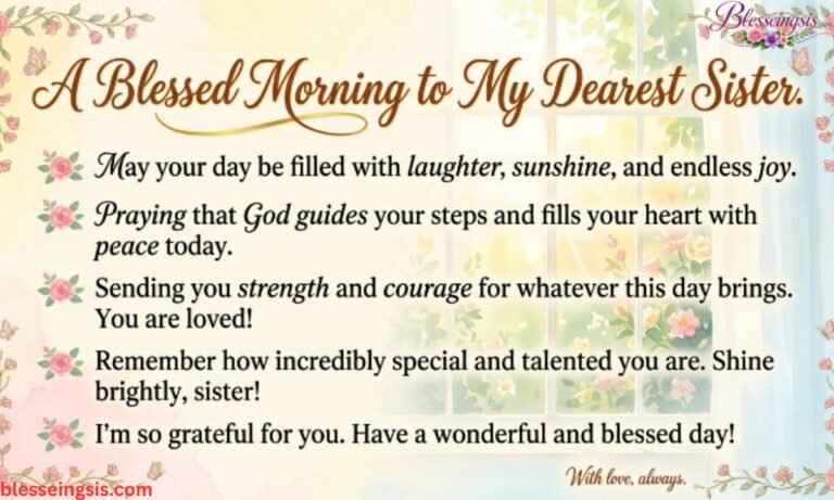 100+ Good Morning Sister Blessings, Prayers & Messages to Brighten Her Day