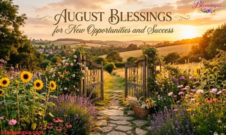 August Blessings for New Opportunities and Success