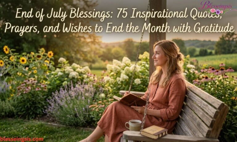 End July with gratitude through 75 uplifting blessings, heartfelt prayers, inspiring quotes, and wishes to reflect, give thanks, and welcome August.