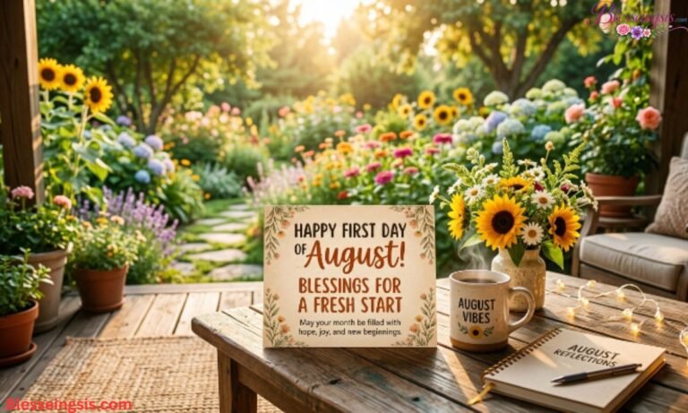 Happy First Day of August Blessings for a Fresh Start