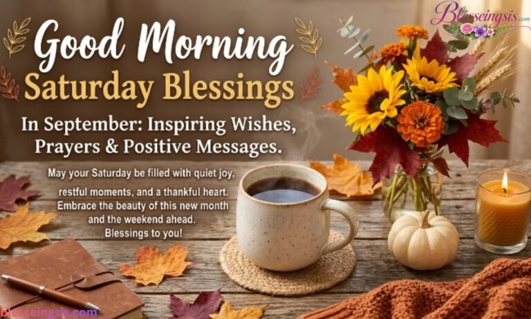 Good Morning Saturday Blessings in September Inspiring Wishes, Prayers & Positive Messages
