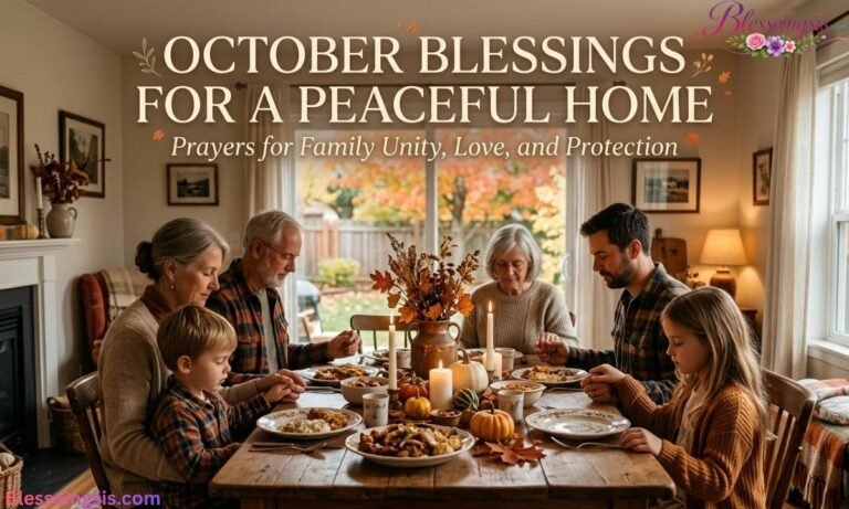 October Blessings for a Peaceful Home Prayers for Family Unity, Love, and Protection