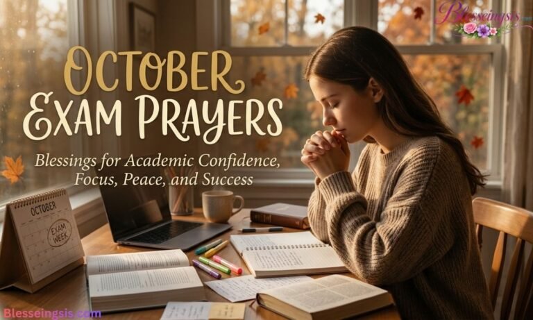 October Exam Prayers Blessings for Academic Confidence, Focus, Peace, and Success